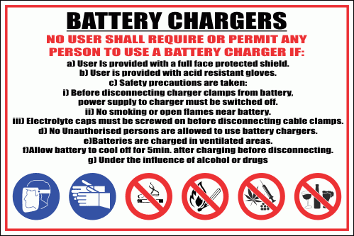 WF2 - Battery Chargers Sign