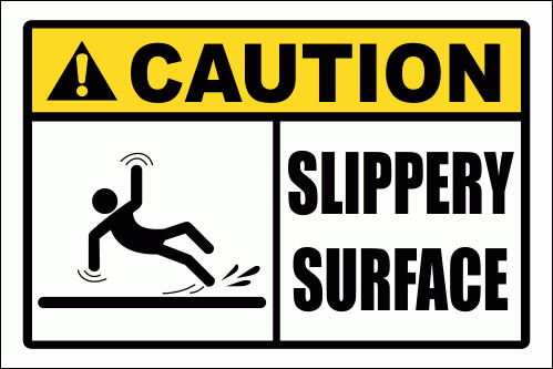 WF34 - Slippery Surface Sign
