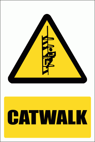 WW35E - Catwalk Explanatory Safety Sign