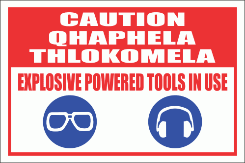 C23 - Explosive Powered Tools Sign