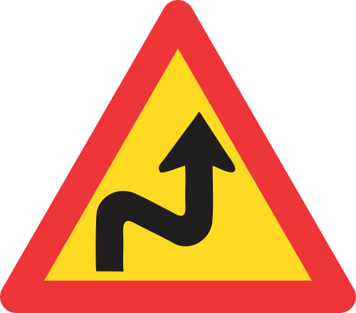 TW210 - Temporary Combined Curves (Right-Left) Road Sign | Safety Signs ...