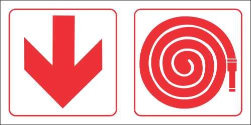 FR64 - Fire Hose Ahead Safety Sign