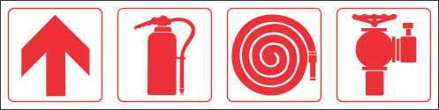 FR78 - Location Of Fire Fighting Equipment Ahead Safety Sign