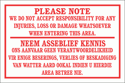 DI3 - Notice disclaimer Sign