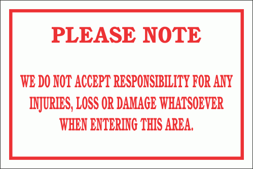 DI4 - Notice disclaimer Sign