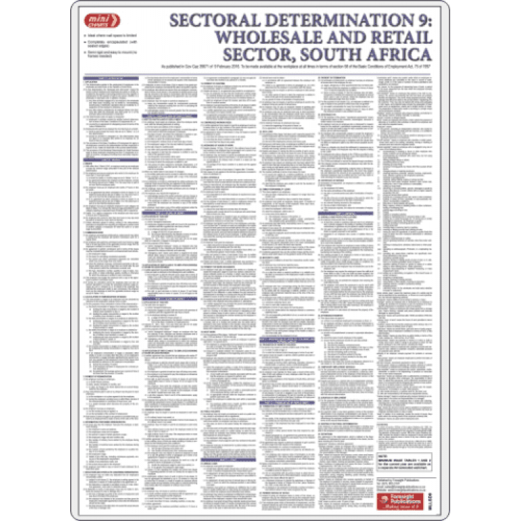 Sectorial Determinations 9: Wholesale & Retail Sector Poster
