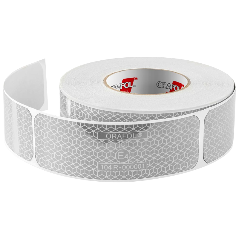 Vehicle Conspicuity Tanker Tape (Prismatic) - 50m Roll - White