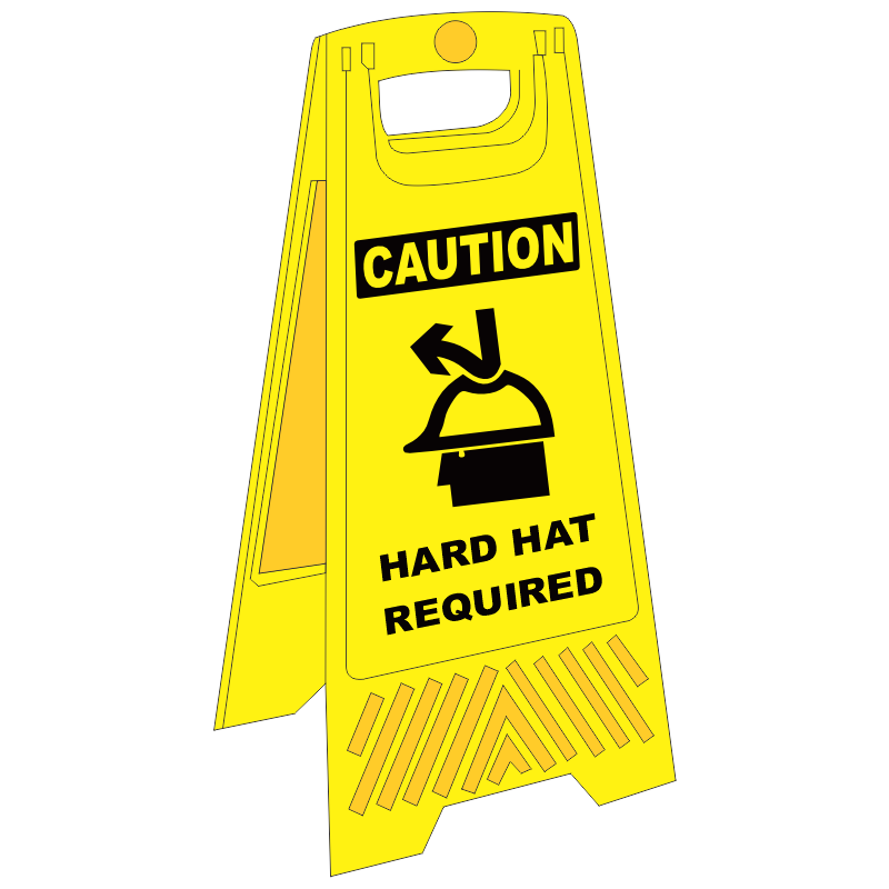 FS35 - Hard Hat Area A-Frame Floor Stand