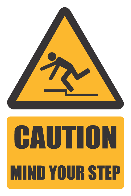 C-HZ8 - Mind Your Step Safety Sign
