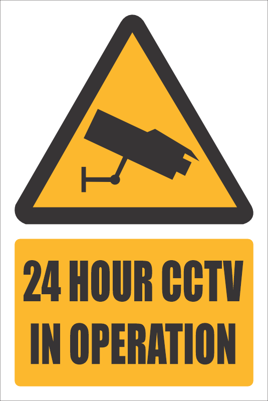 C-SE2 - 24 Hour CCTV Sign (300x200mm)