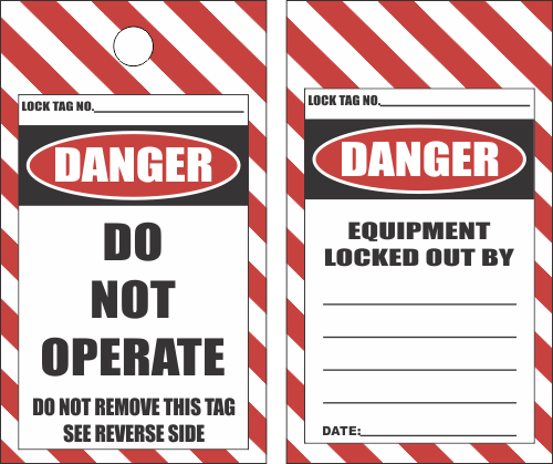 LT1 - Do Not Operate Lockout Tag