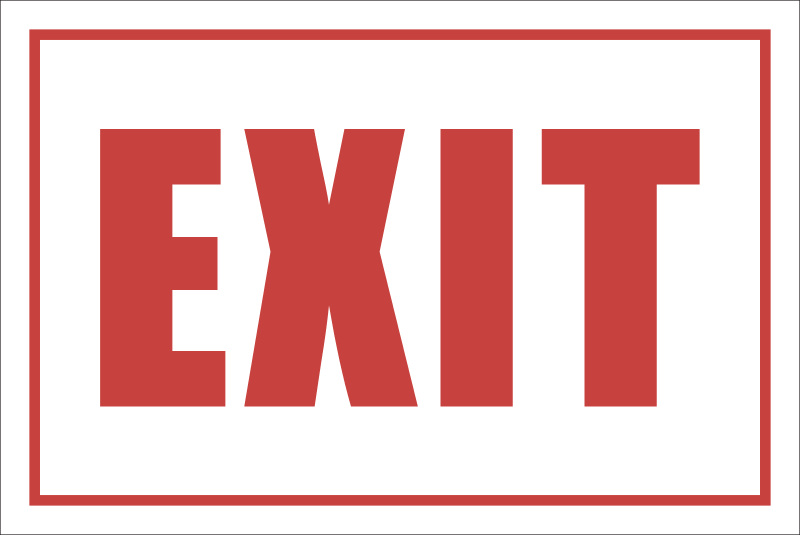 C-B1 - Exit Sign (300x200mm)