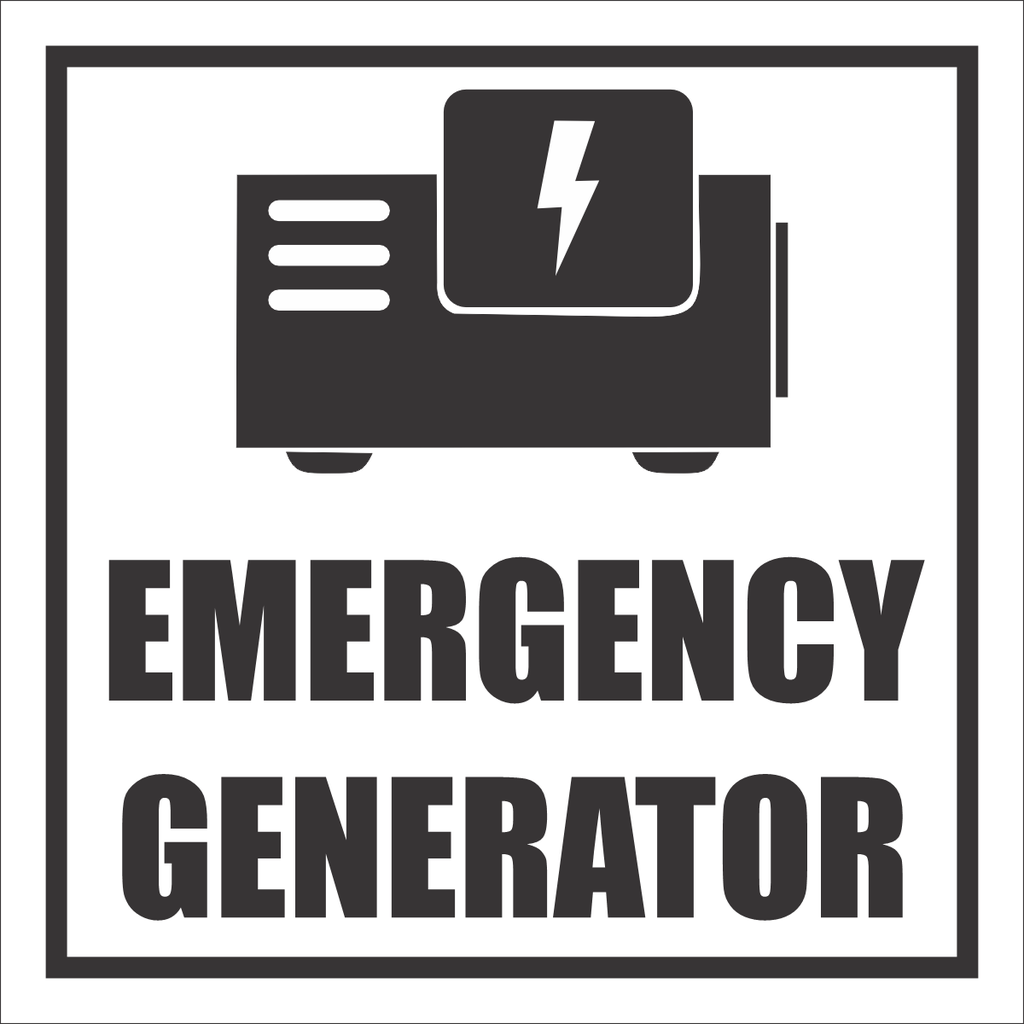 B10 - Emergency Generator Sign