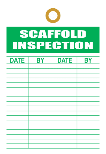 STI5 - Scaffold Inspection Tag