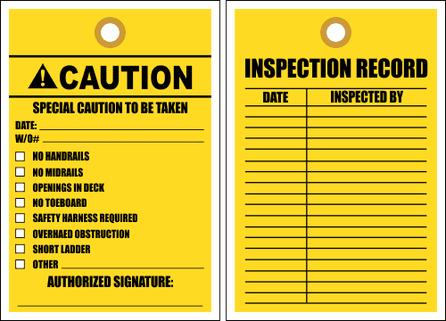STC5 - Special Caution Tag