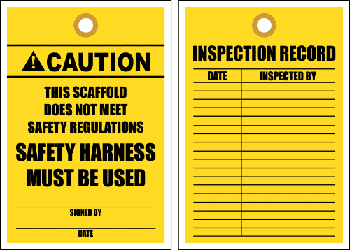 STC14 - Caution Scaffold Unsafe Tag