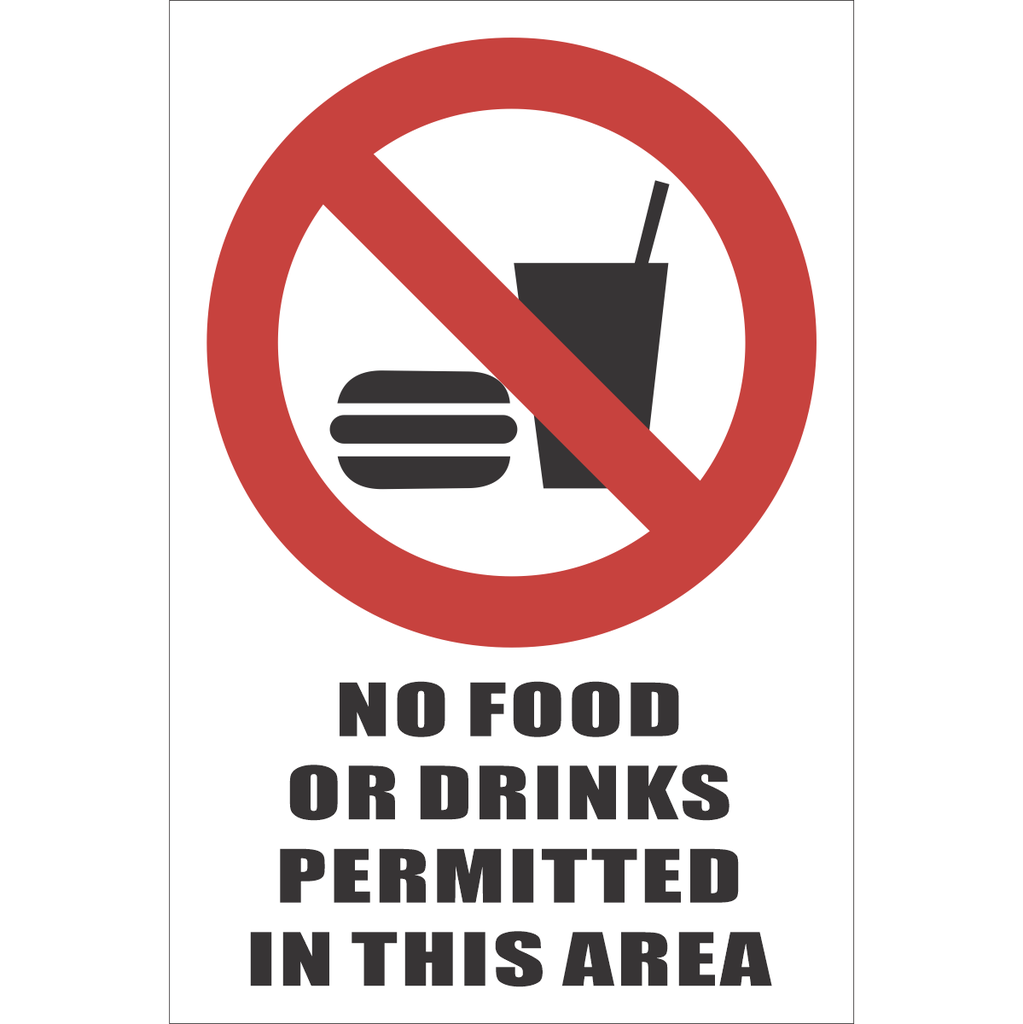 PR57 - No Food Or Drink Allowed Sign
