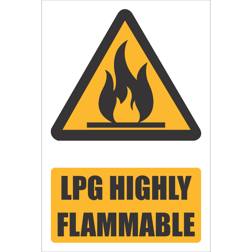 GAS33 - LPG Highly Flammable Gas Sign