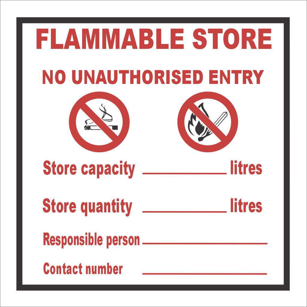 GAS17 - Flammable Store Sign