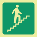 E8 - SABS Photoluminescent stairs up right safety sign
