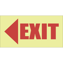 E5 - SABS Photoluminescent exit left safety sign