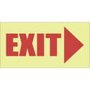 E4 - SABS Photoluminescent exit right safety sign