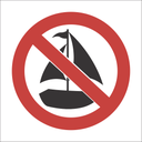 PV39 - SABS Sailing prohibited safety sign