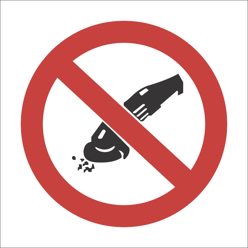 PV33 - SABS No grinding safety sign | Safety Signs & Equipment