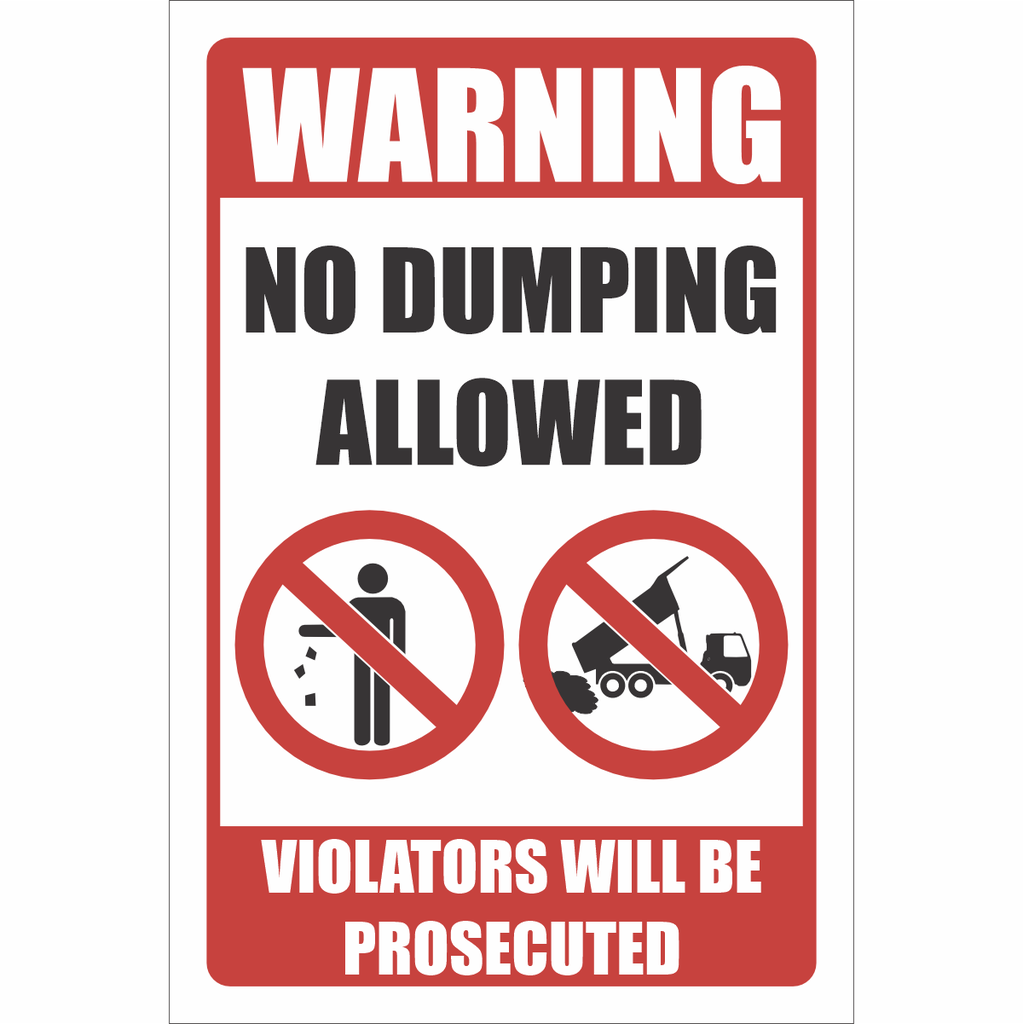 quot;Notice - No Dumping Allowed" Sign by SmartSign | 10" x 7" 3M