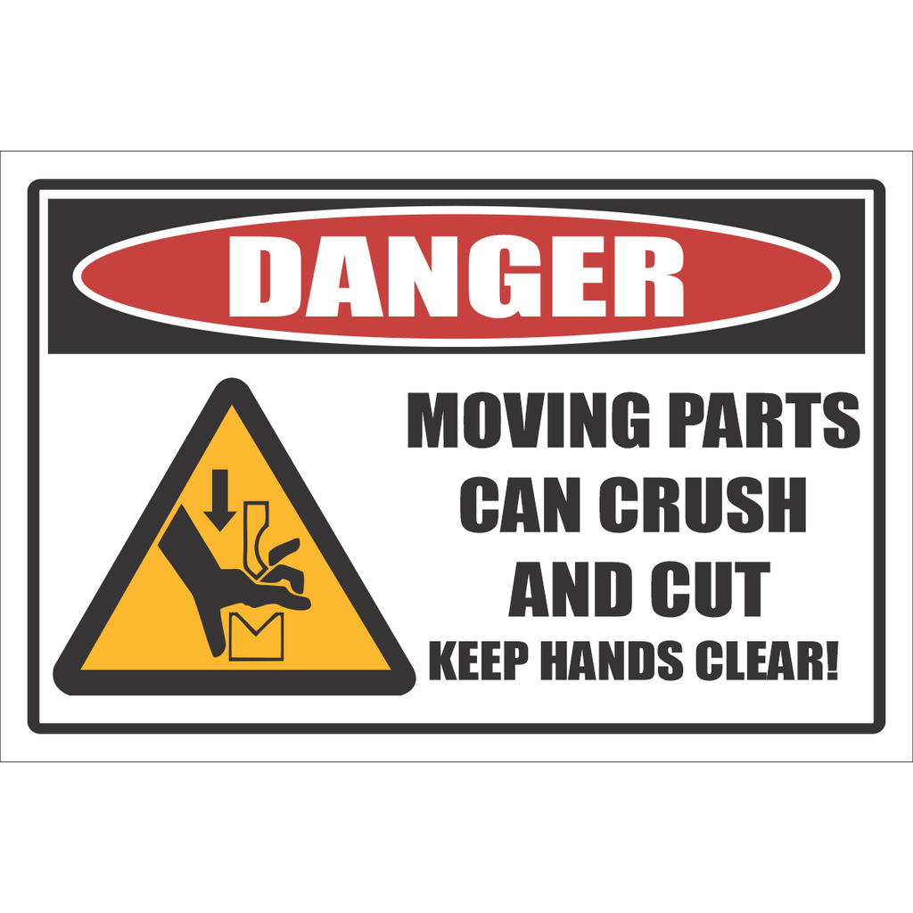 Moving Parts Can Crush And Cut Danger Sign - DG5