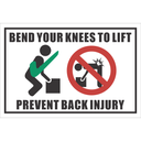 WF45 - Bend Your Knees To Lift Sign