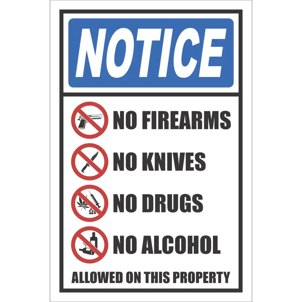 NT27 - Notice Not Allowed On Property Sign | Safety Signs & Equipment