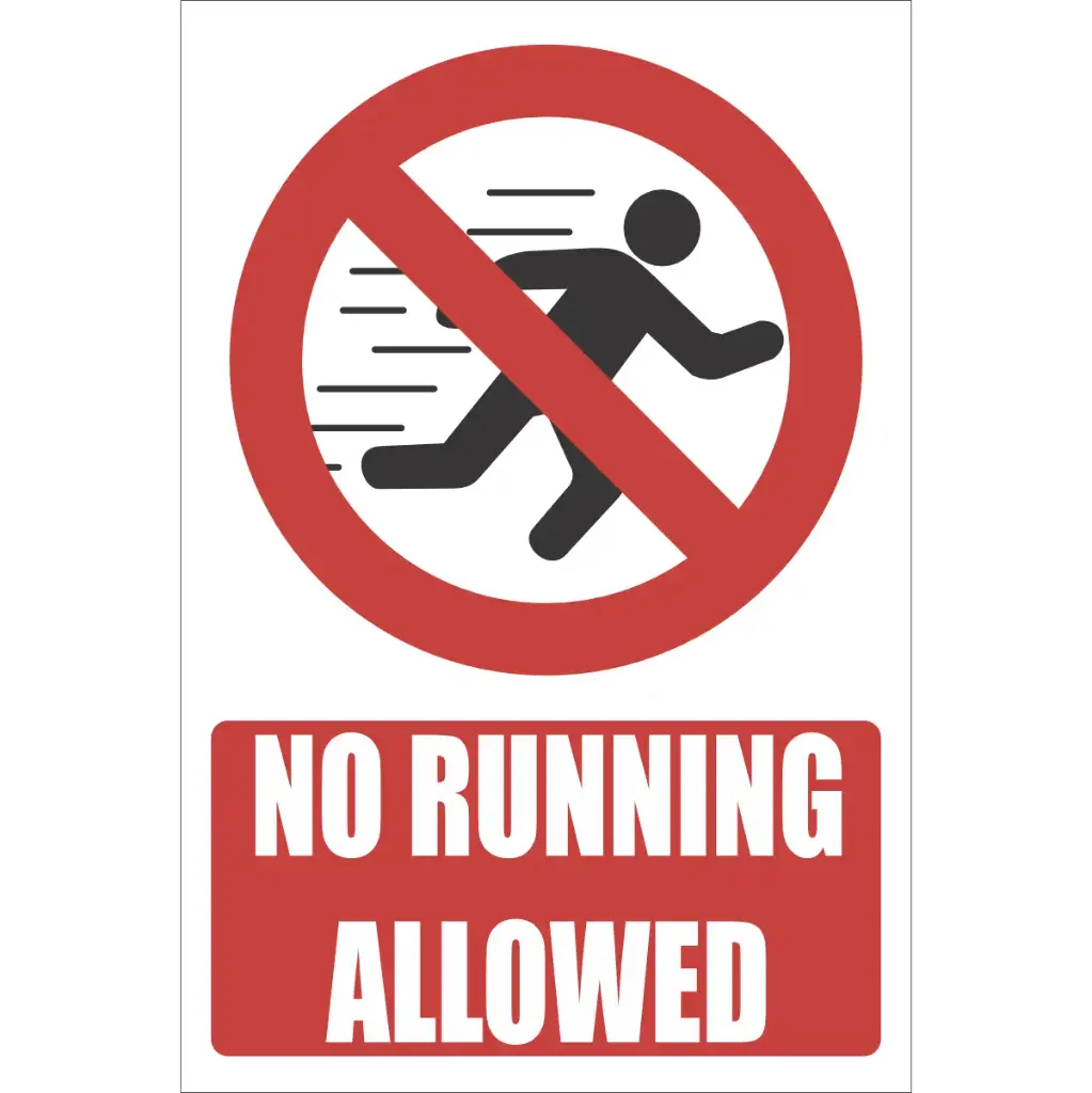 PR82 - No Running Explanatory Sign | Safety Signs & Equipment