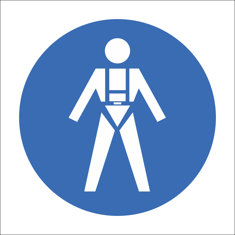 MV18 SABS Full body harness safety sign Safety Signs & Equipment