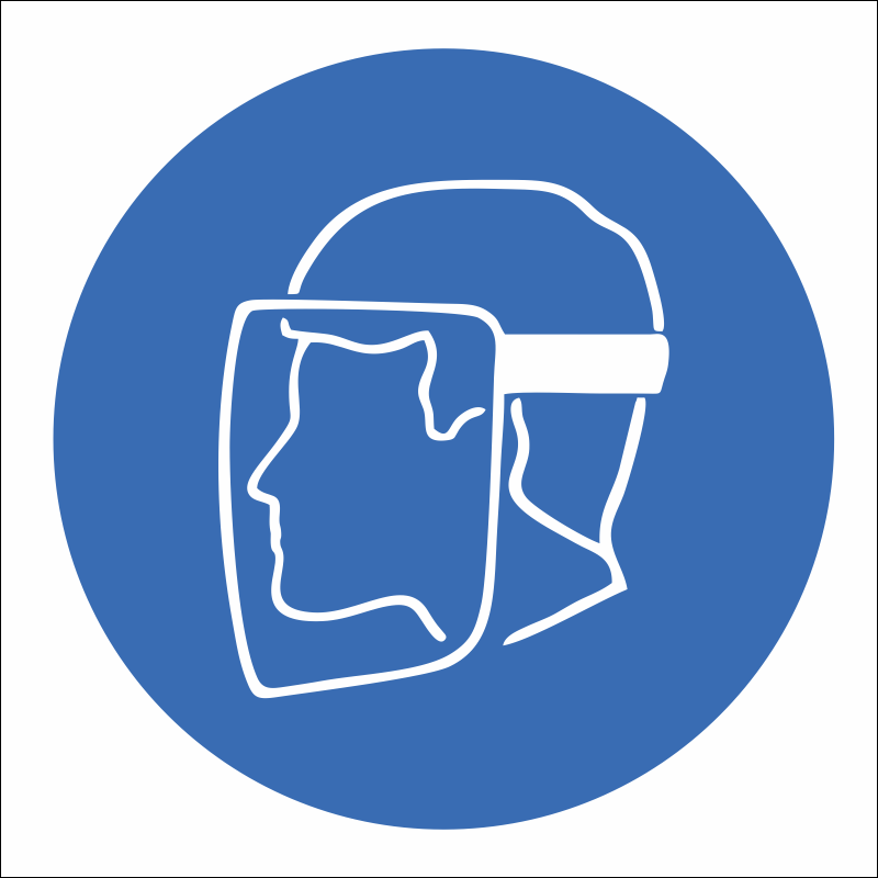 MV10 - SABS Face protection safety sign | Safety Signs & Equipment