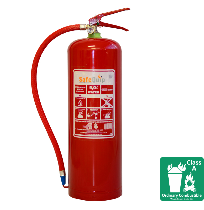 9L Water Fire Extinguisher suitable for Class A Fires