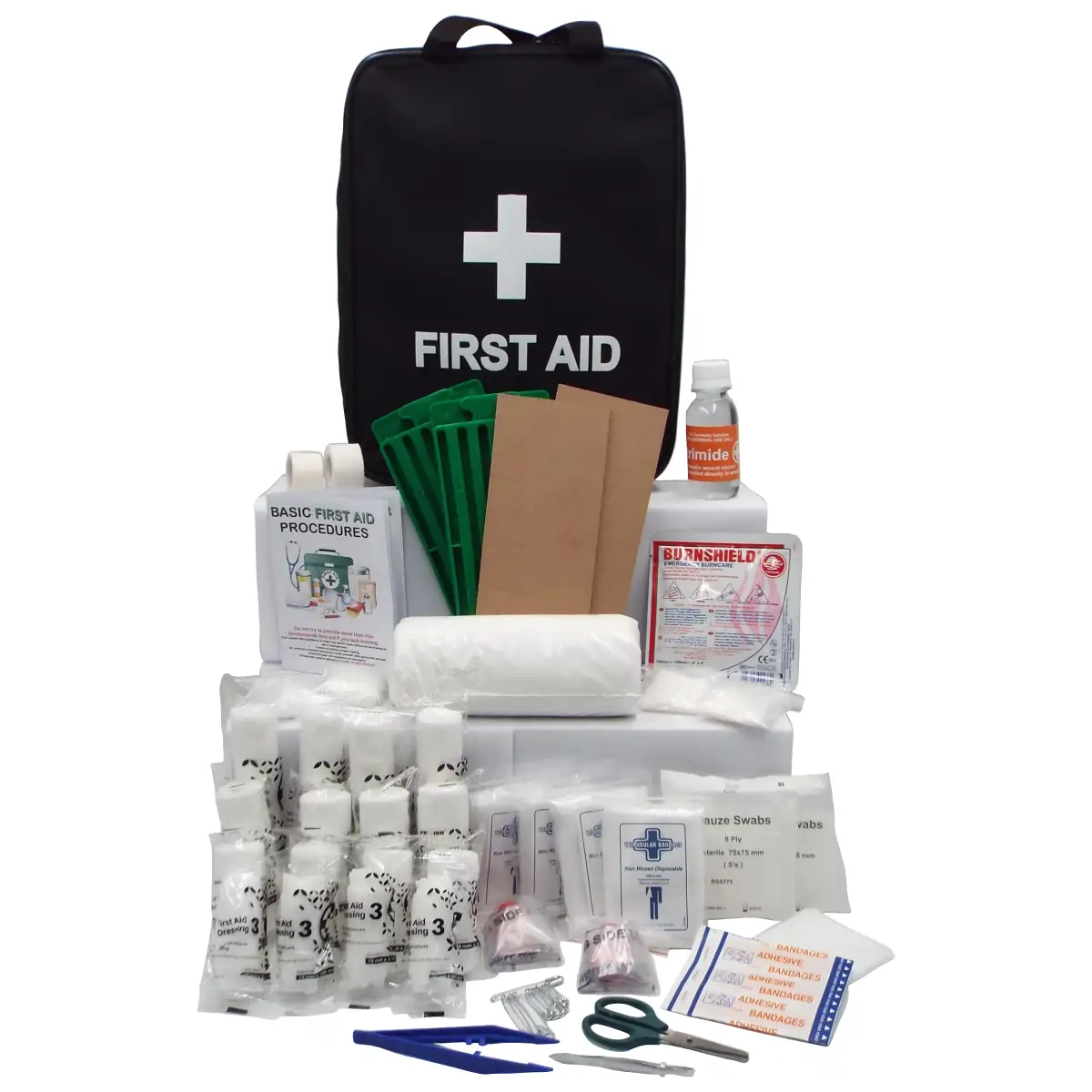 Regulation 3 First Aid Kit complete with a Black First Aid Bag