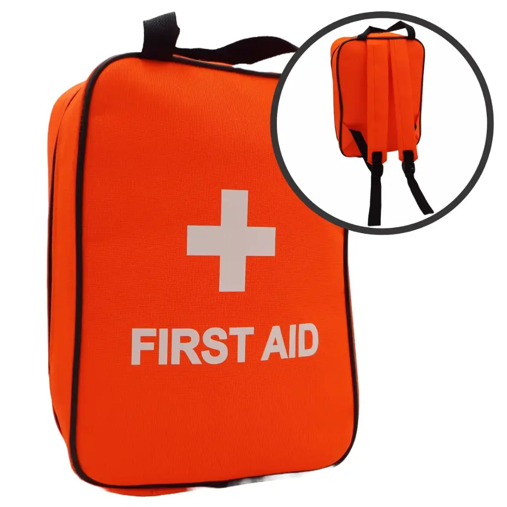 First Aid Backpack – High-Visibility Orange Medical Bag