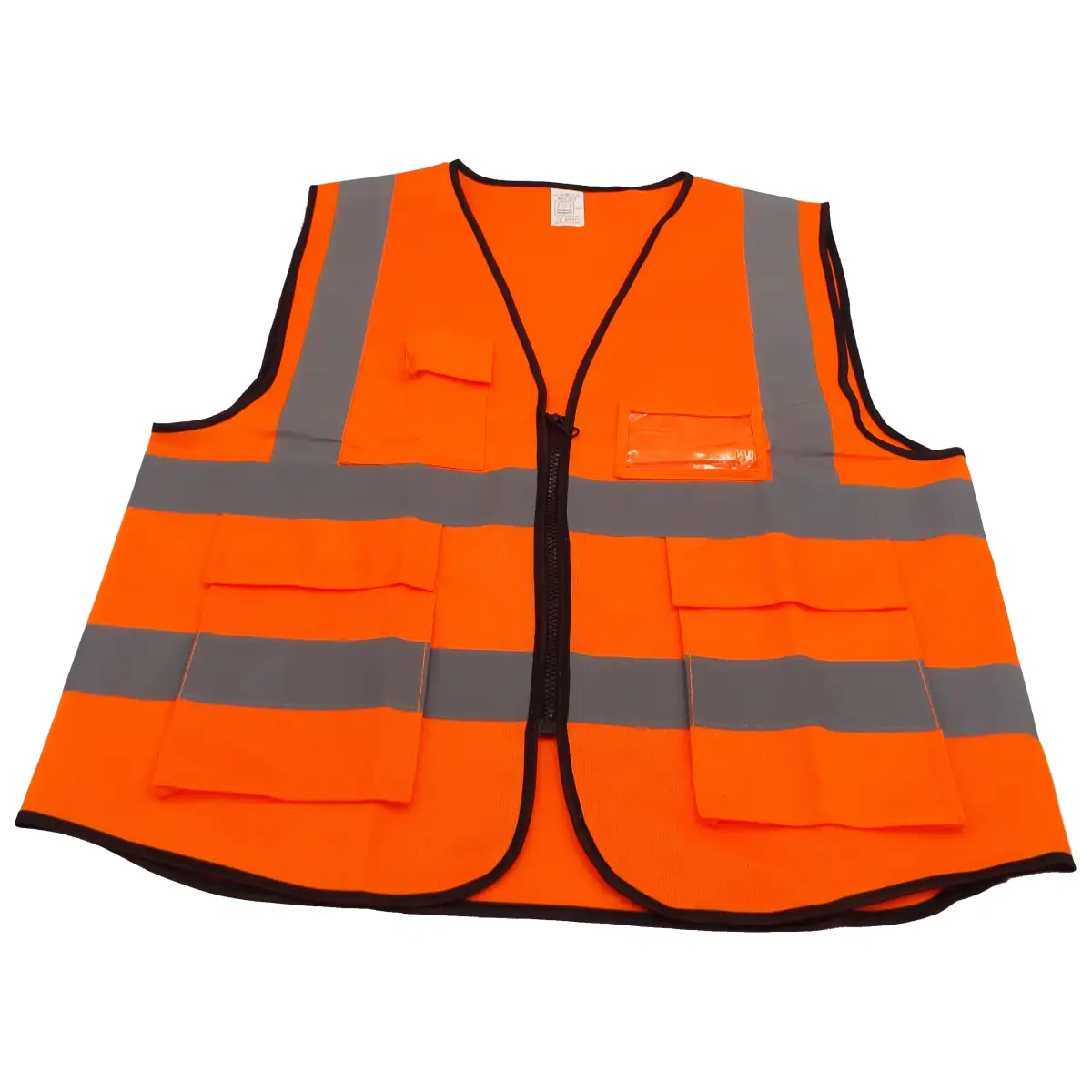 Orange Reflective Vest complete with Pockets and ID pouch.