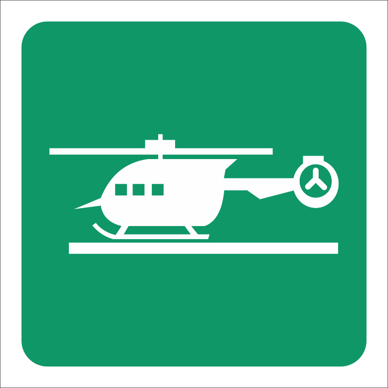 GA28 SABS Helicopter pad safety sign Safety Signs & Equipment