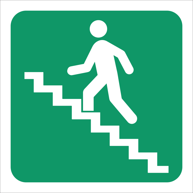 GA18L - SABS Stairs going up left safety sign | Safety Signs & Equipment