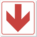 FB1 - SABS Location of fire fighting equipment (red arrow) safety sign