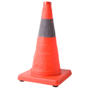 Collapsible Road Cone c/w Flashing Light - 450mm