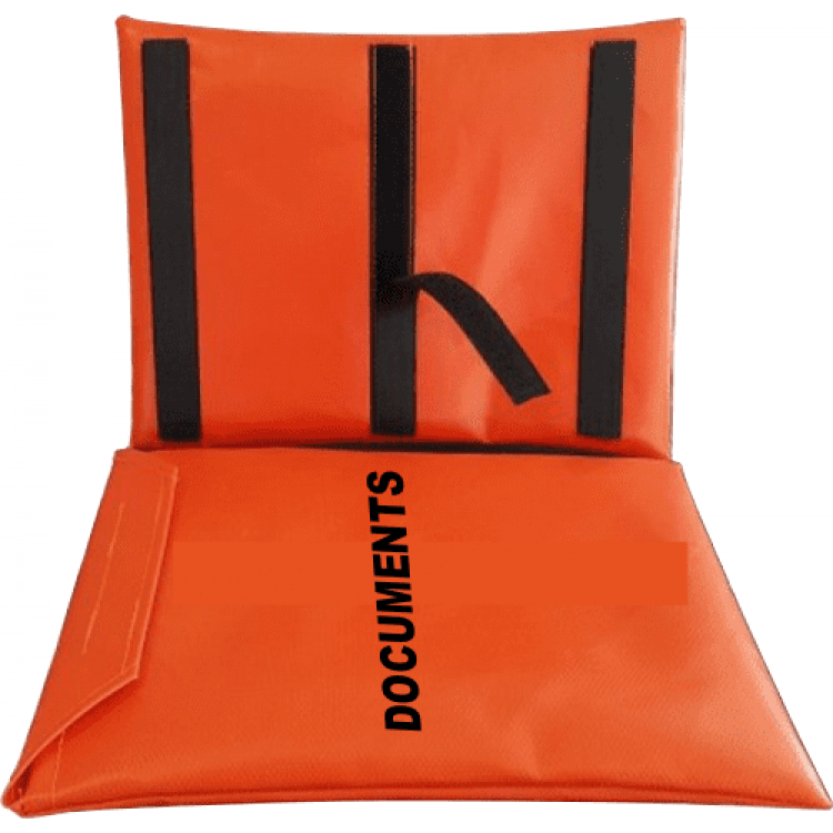 HZ Holder Hazchem Docum. Bag PVC Orange Safety Signs