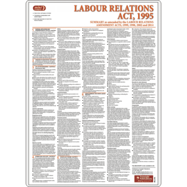 Labour Relations Act Poster Safety Signs Equipment