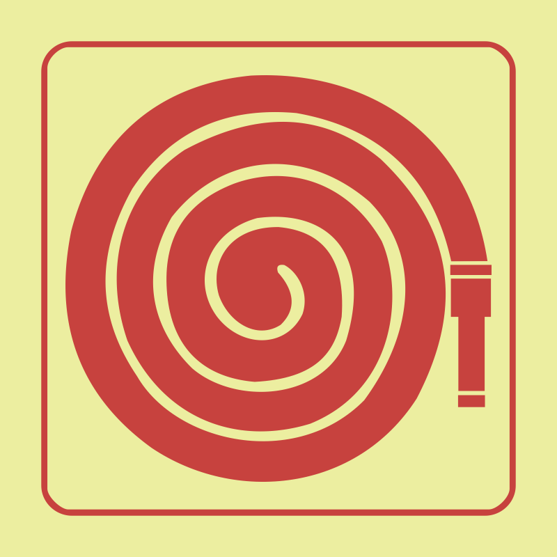 F29 - SABS Fire hose reel photoluminescent safety sign | Safety Signs ...
