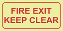 F45 - SABS Fire exit keep clear photoluminescent safety sign