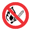 FR1E - No Open Flame Explanatory Safety Sign | Safety Signs & Equipment
