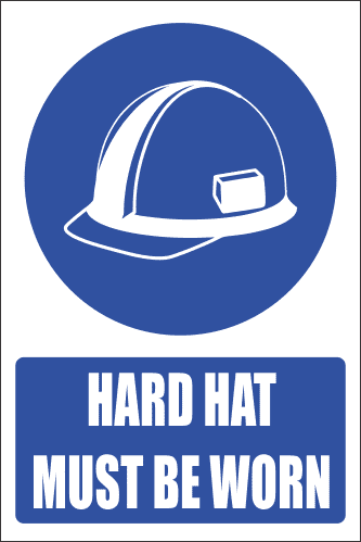 MV3EN - Head Protection Explanatory Safety Sign | Safety Signs & Equipment