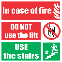 FR35 - In Case Of Fire Safety Sign